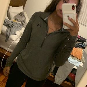 grey quarter zip